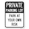 Signmission Private Parking Lot Heavy-Gauge Aluminum Rust Proof Parking Sign, 18" x 24", A-1824-23266 A-1824-23266 - alternate 1